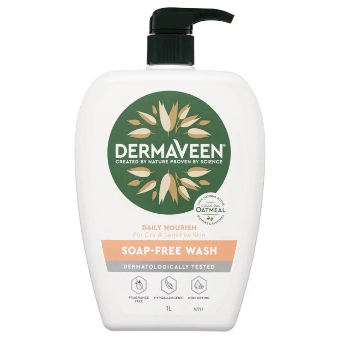 DermaVeen Daily Nourish Soap-Free Wash 1 Litre
