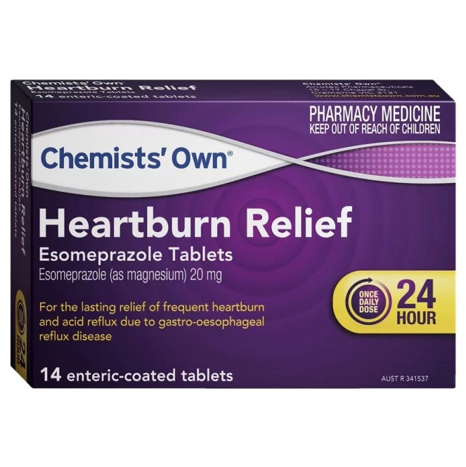 Chemists Own Heartburn Relief Esomeprazole 20mg Tablets 14 Pack