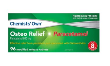 Chemists Own Osteo Relief Paracetamol 665 mg Tablets 96