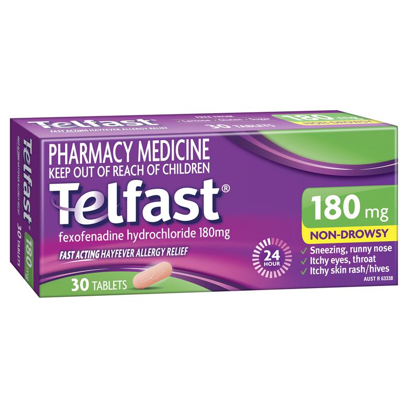 Telfast 180mg Tablets 30 Pack