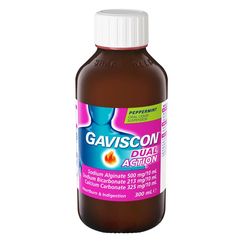 Gaviscon Dual Action Liquid Peppermint 300mL