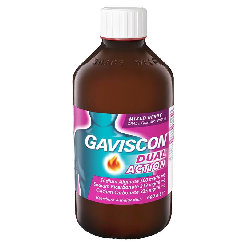 Gaviscon Dual Action Liquid Mixed Berry 600ml