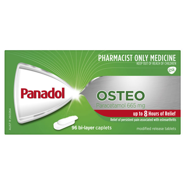 Panadol Osteo Pain Relief 665mg Caplets 96 - Paracetamol (S3)