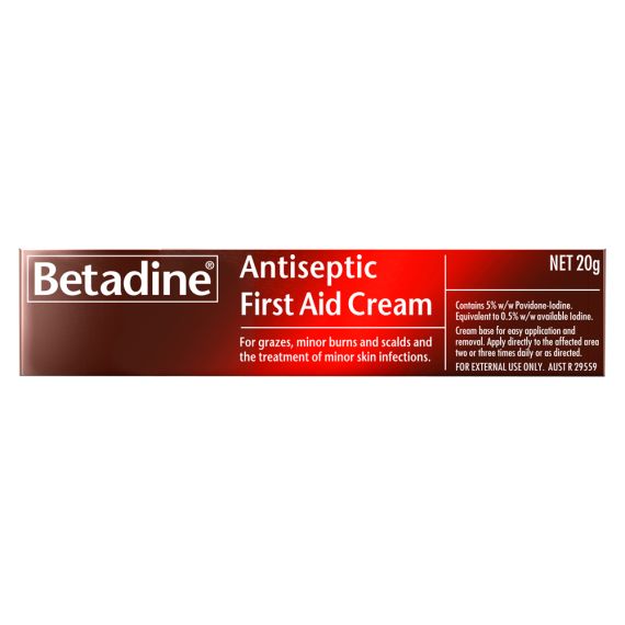 Betadine Antiseptic First Aid Cream 20g - Povidone Iodine