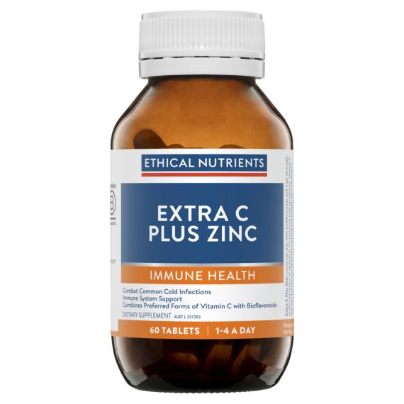 Ethical Nutrients Immune Health Extra C Plus Zinc Tablets 60 Pack