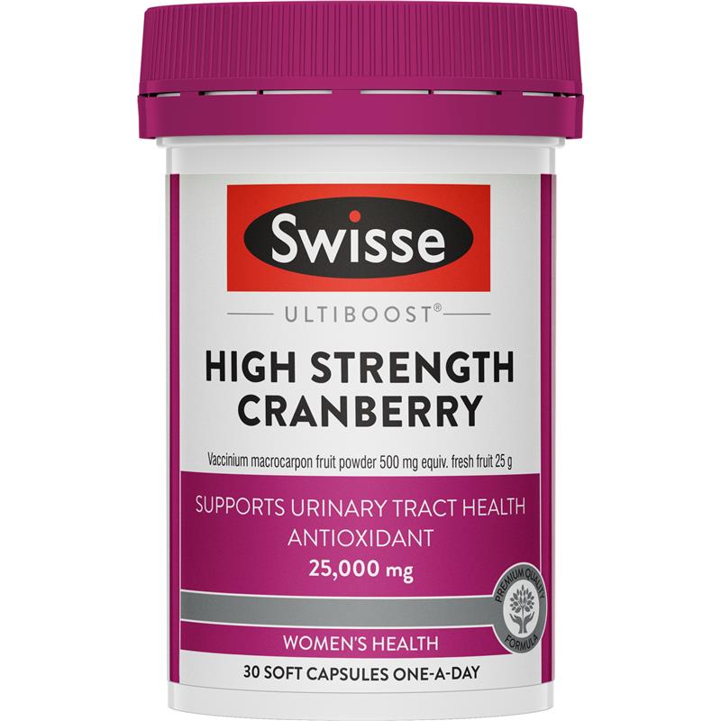 Swisse Ultiboost High Strength Cranberry 25000mg Capsules 30 Pack